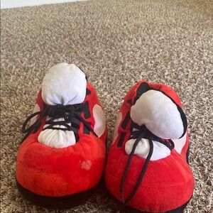 Kids Red Plush Shoes